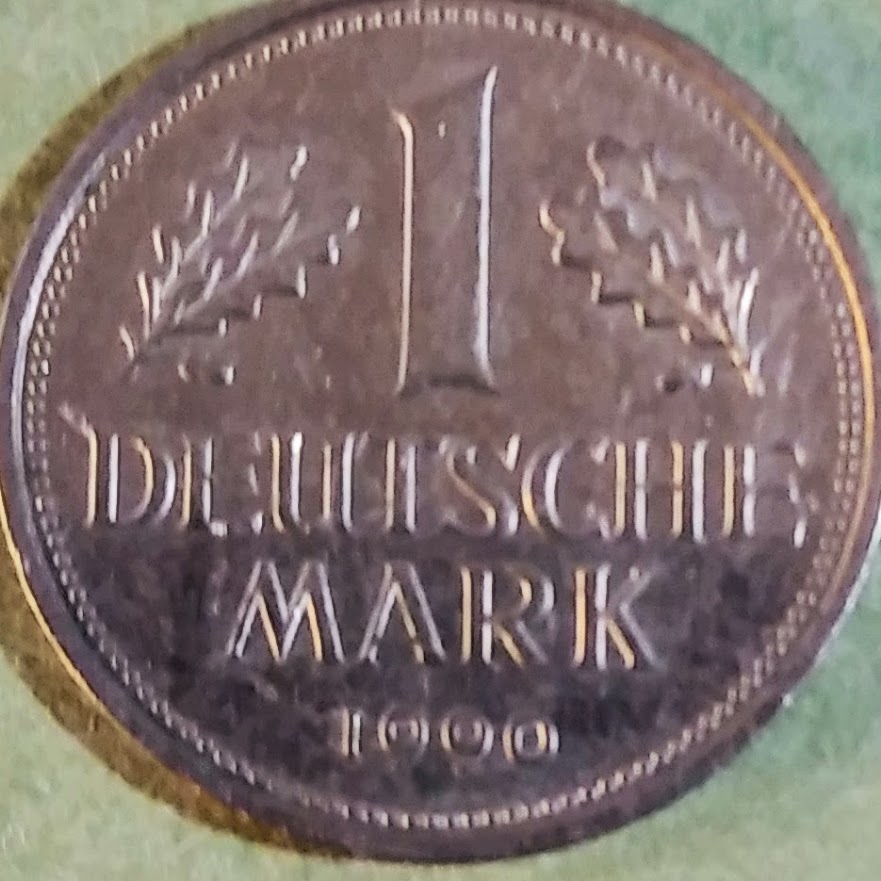 DEM1【ドイツ】1マルク Gカールスルーエ鋳造 (1950-2001)
