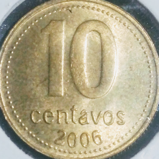ARS0.1【アルゼンチン】10センターボ 磁気(2006-2010)