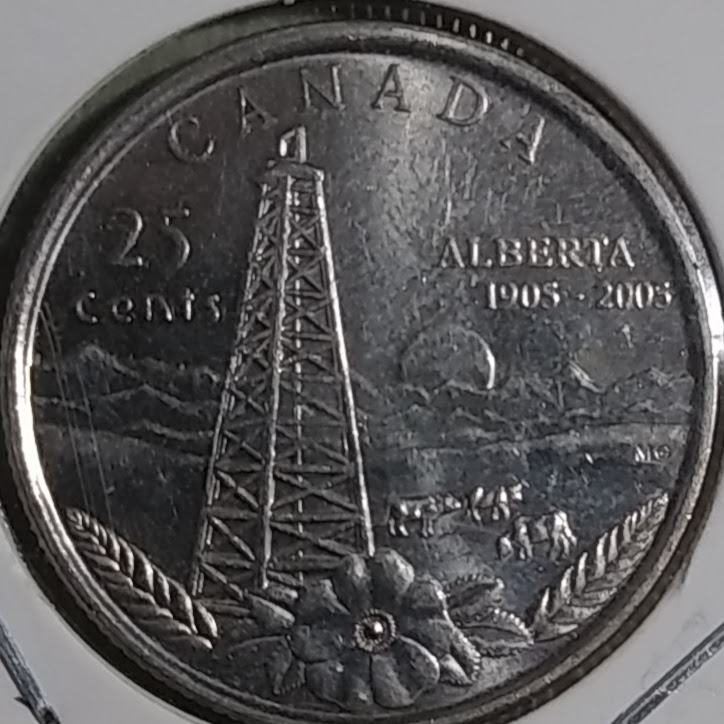 CAD0.25【カナダ】エリザベス2世 アルバータ州100年記念 (2005)