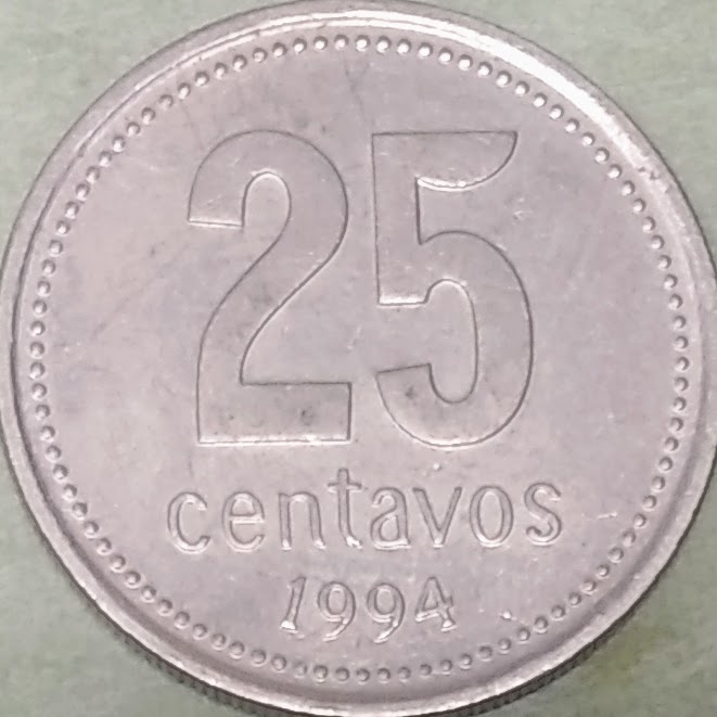 ARS0.25【アルゼンチン】25センターボ (1992-2010)