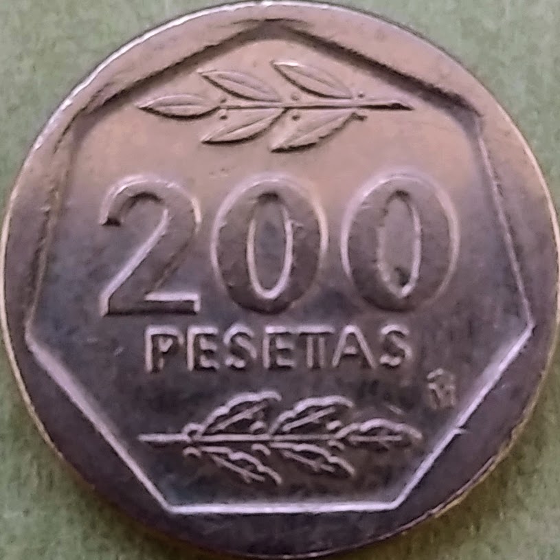 ESP200【スペイン】200ペセタ カルロス1世 (1986-1988)